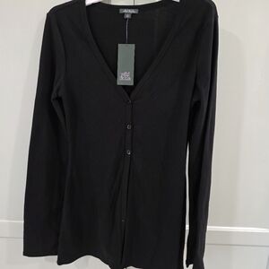 Wild Fable Black Button-Down Knit Cardigan NWT